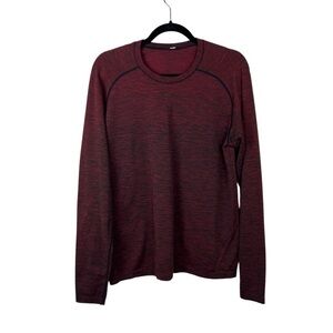 Lululemon Metal Vent Tech Long Sleeve Shirt Oxblood / Black